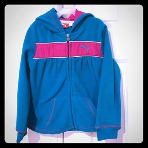 🎀4/$15 Puma Toddler Girls Green Fleece Hoodie 5T